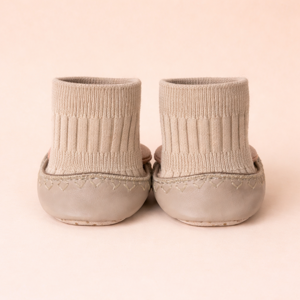 Daisy Steps Baby Sock Shoes for Girls | Soft Anti-Slip Sole | Flower Design Indoor Footwear for Newborns & Toddlers