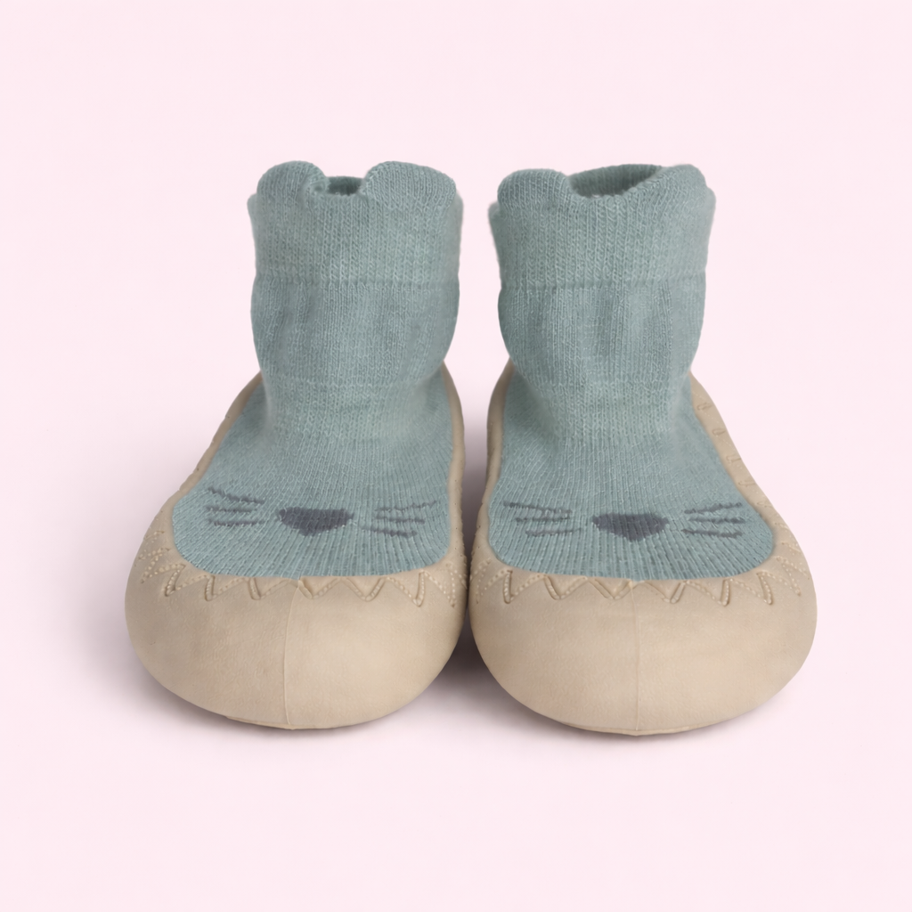 First Steps Collection | Baby Sock Shoes with Anti-Slip Sole | Soft Indoor Footwear for Newborns, Infants & Toddlers