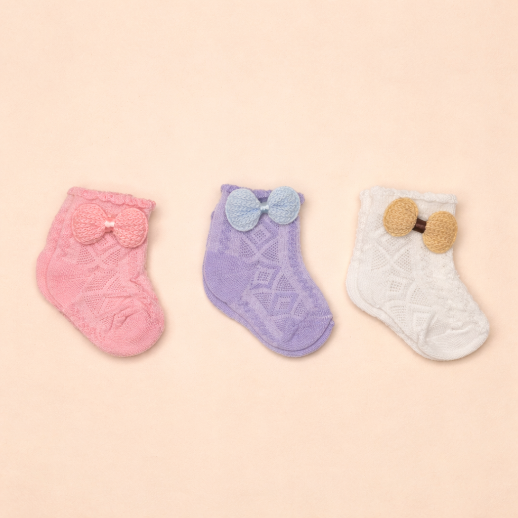 Tiny Toes Comfort Collection Premium Soft Baby Socks for Newborns and Infants (0–12Months)
