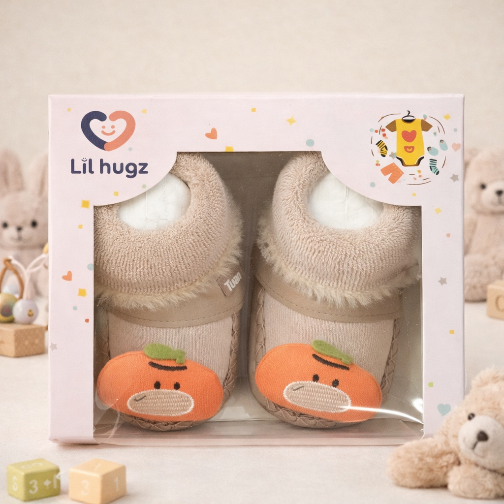 Warm Furry Baby Boots Collection Premium Soft Sole Velcro Boots for Newborns and Infants