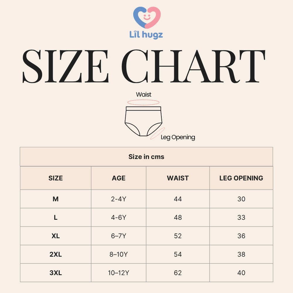 Size Chart - Girls Boxer Shorts – Strawberry Fields