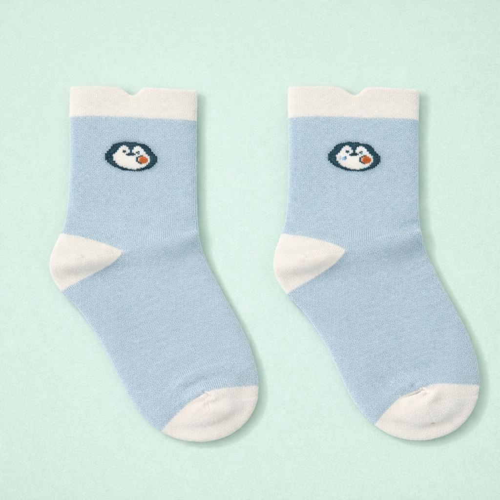 Happy Days Kids Crew Socks Collection Premium Cotton Socks with Adorable Embroidery
