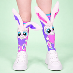 Whimsical Wonders 3D Fashion Socks Premium Knee-High Socks with Plush 3D Features