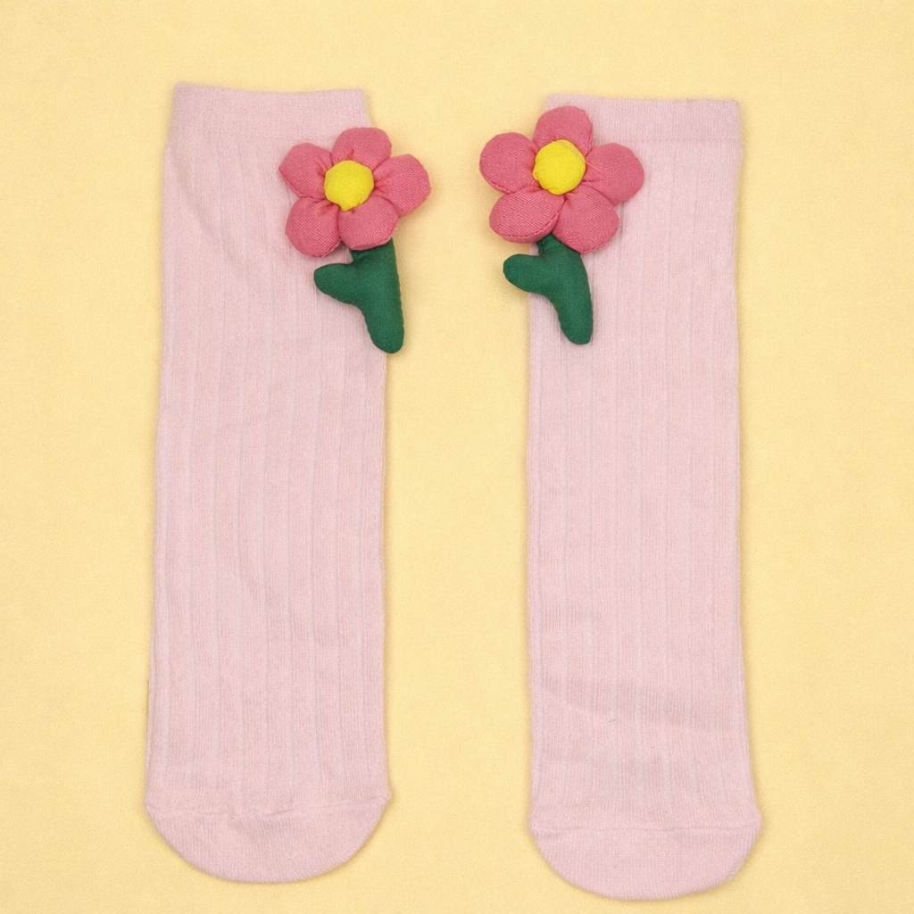 Pretty Pink Flower Socks – Color Crush Premium Kids Socks