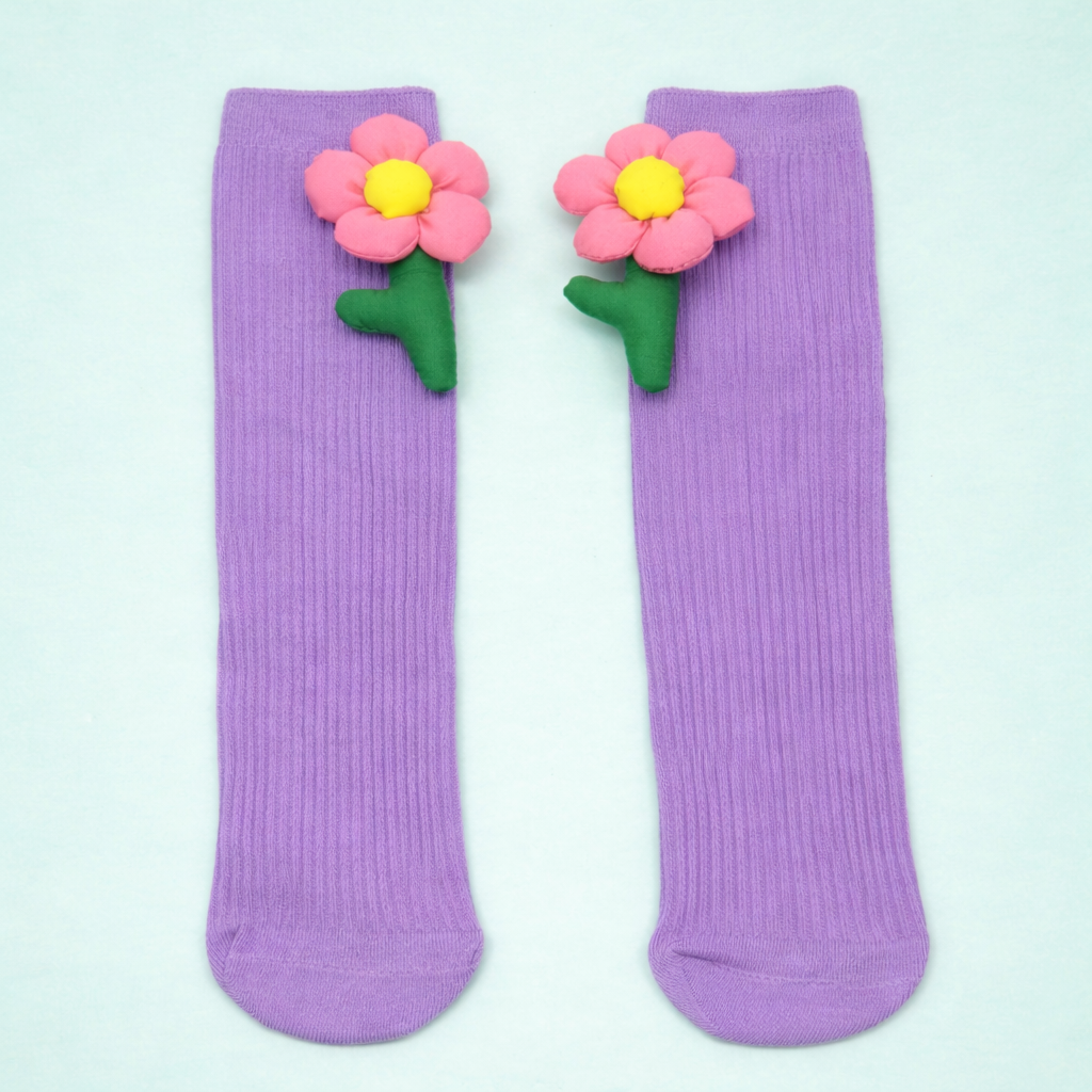 Pretty Pink Flower Socks – Color Crush Premium Kids Socks