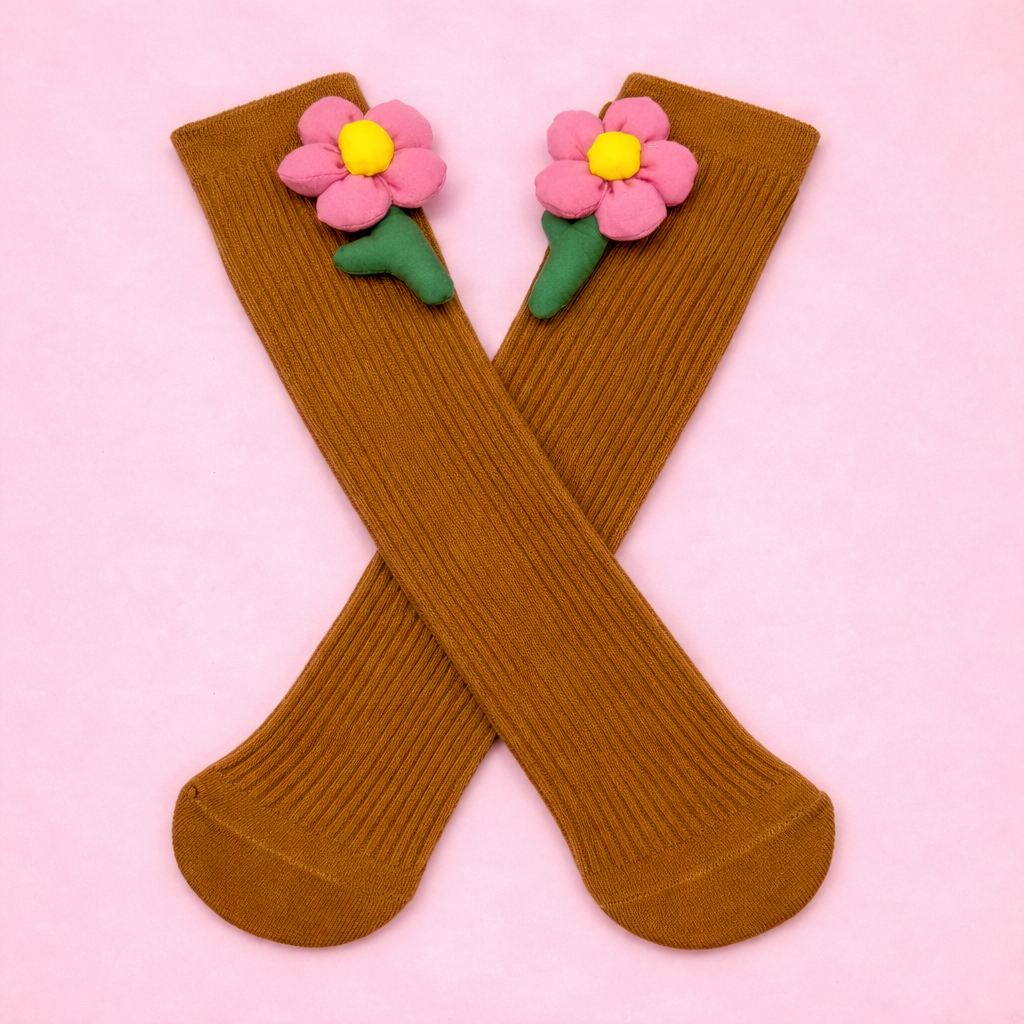 Pretty Pink Flower Socks – Color Crush Premium Kids Socks