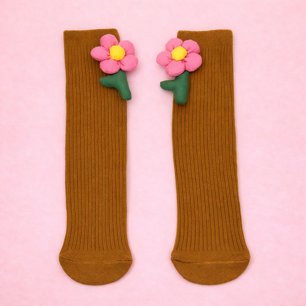 Pretty Pink Flower Socks – Color Crush Premium Kids Socks