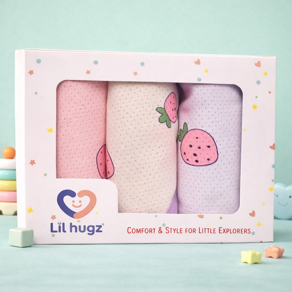 Berry Melody Collection – Kids Premium Modal Underwear Kawaii Character Strawberry Print Boxer Shorts for Boys & Girls