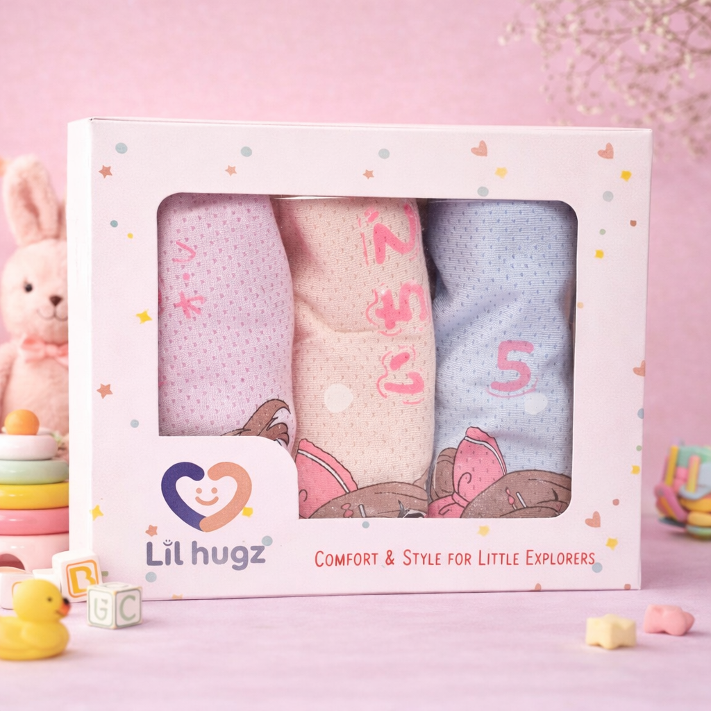 Lilhugz Princess Collection Kids Girls Underwear Premium Modal Fabric Boxer Shorts for Baby Kawaii Anime Character Print