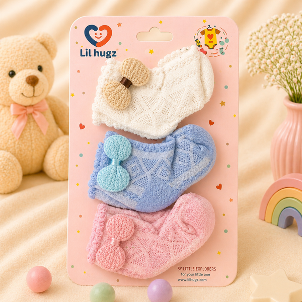 Tiny Toes Comfort Collection Premium Soft Baby Socks for Newborns and Infants (0–12Months)