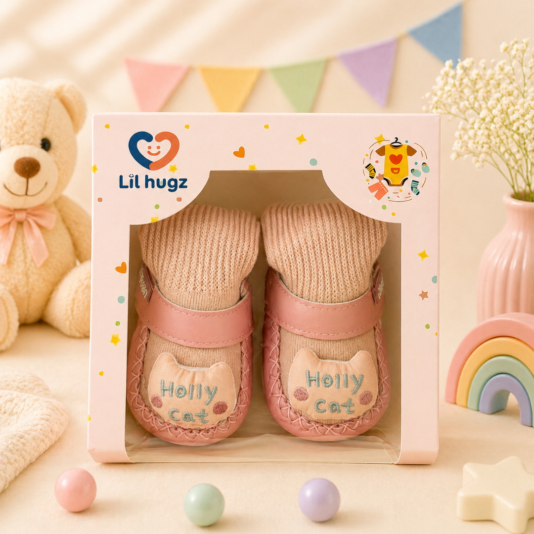 Little Steps 2-in-1 Essentials Collection Premium Baby Shoe and Sock Combo