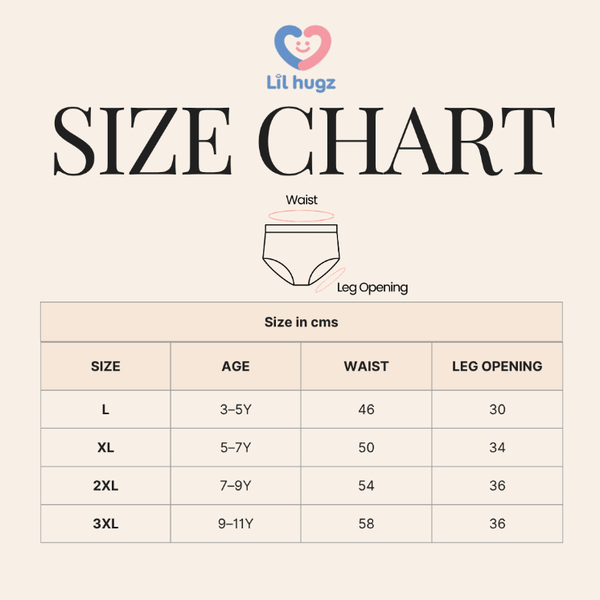 Size Chart for Boys Boxer Shorts – Sky Buddies